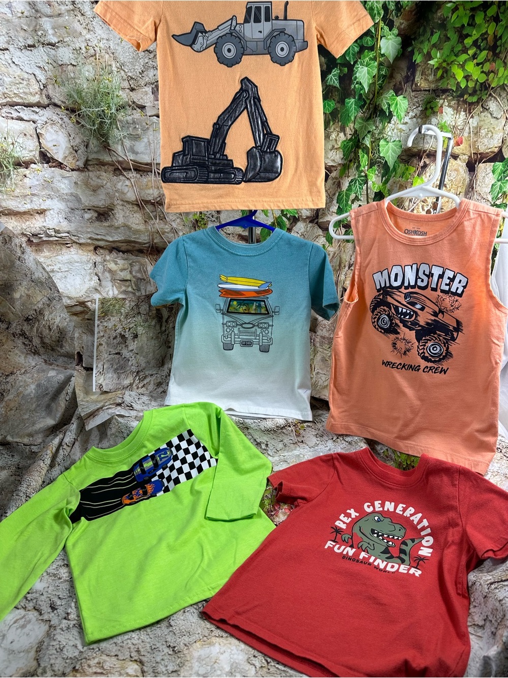0137 SZ 3T/4T  5 piece T-shirt set Geranimals, Carter’s and Oshkosh